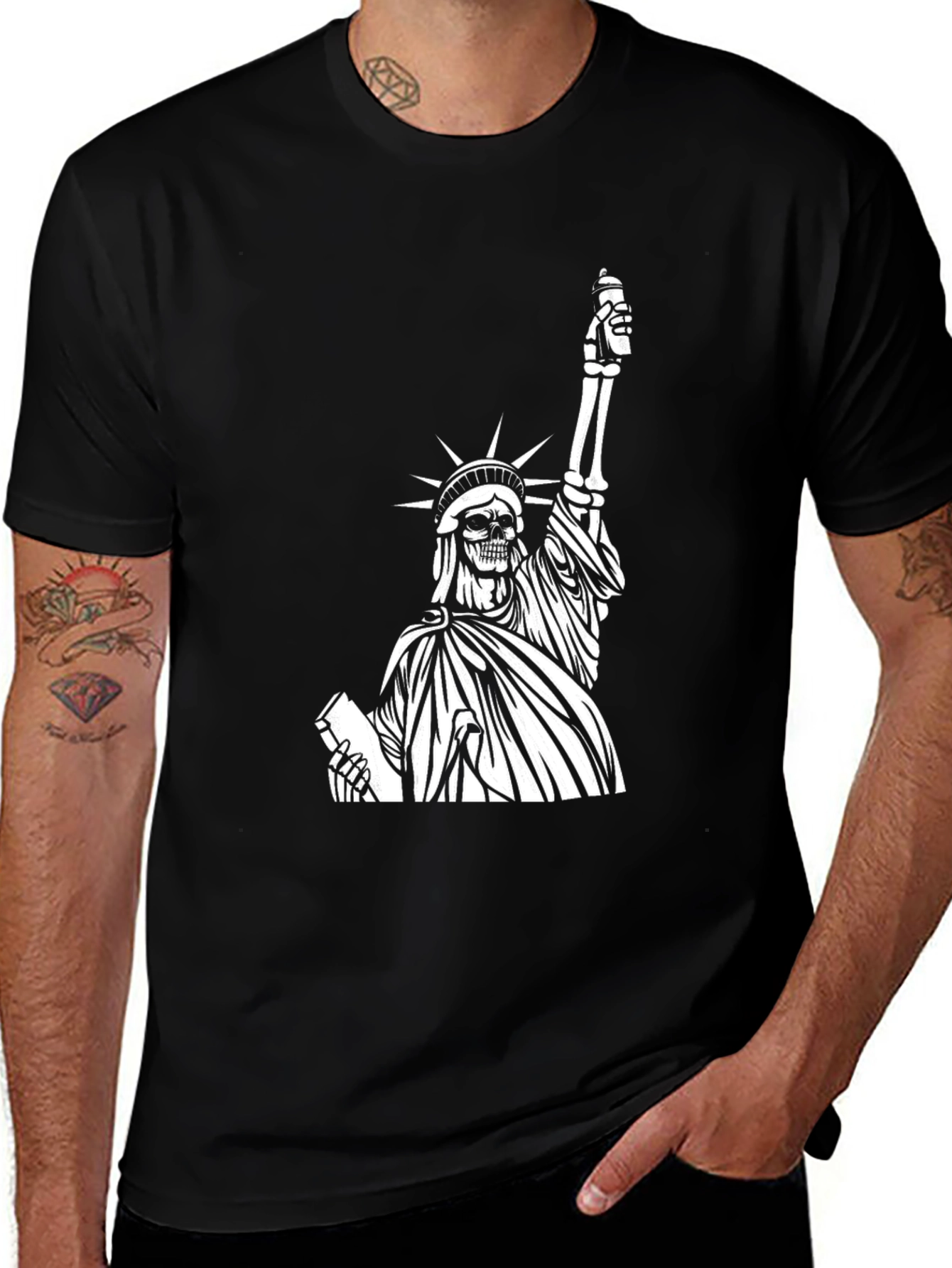 Variant 9 of Grim Liberty Graphic Tee - Dark Humor Fashion