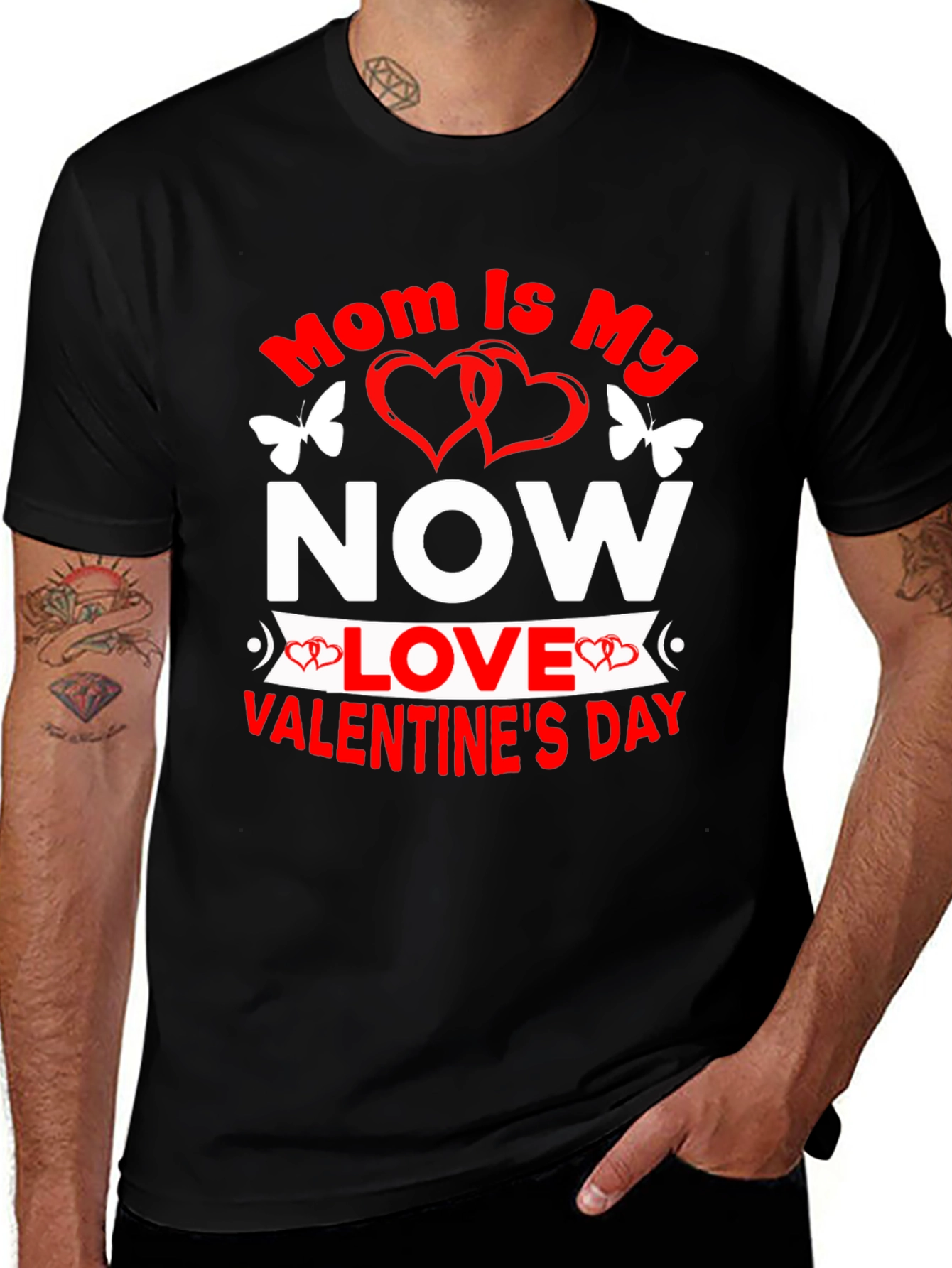 Mom is My Now Love Valentine's Day T-Shirt