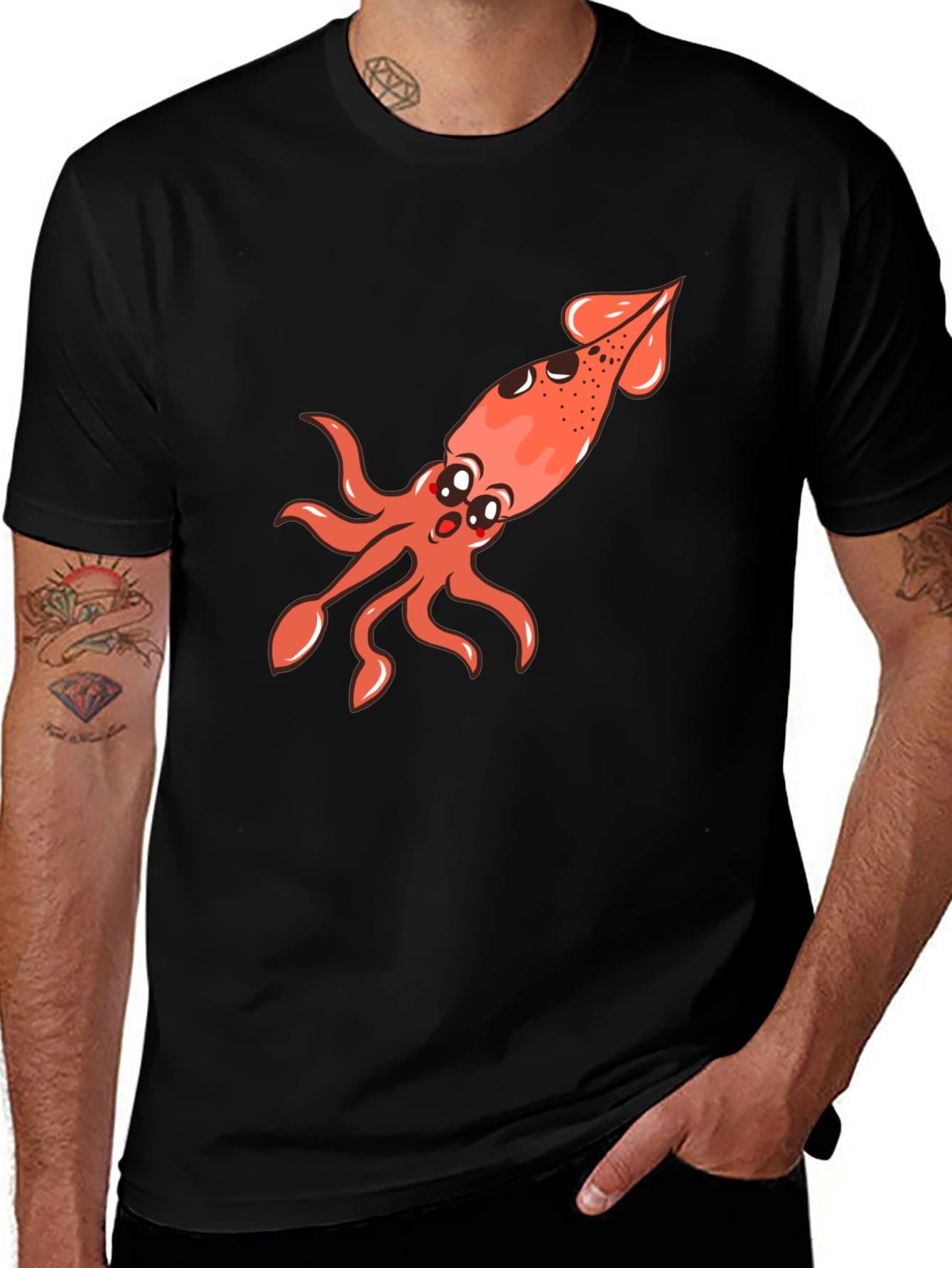 Variant 26 of Squid Graphic Tee - Black Unisex T-Shirt
