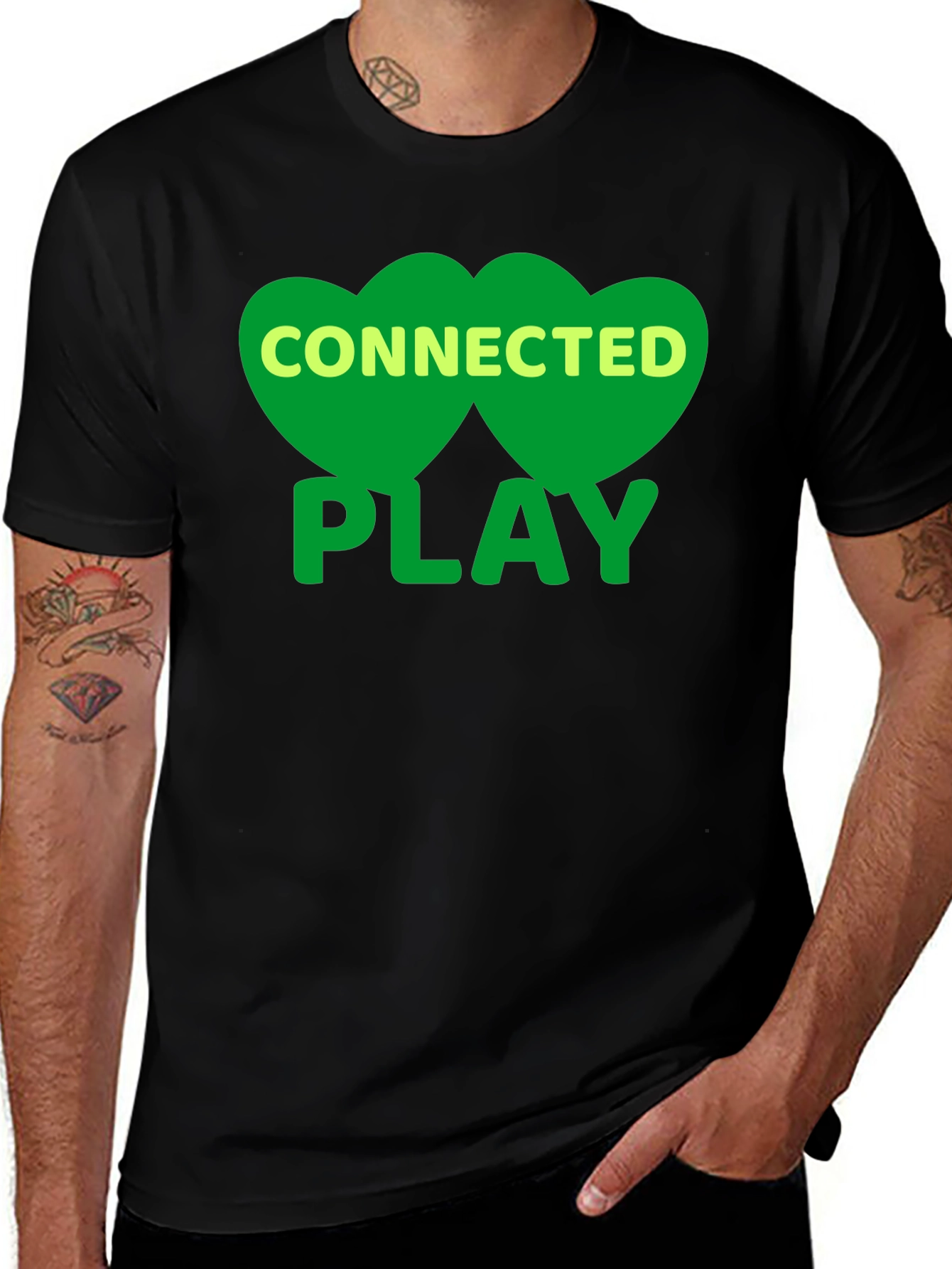 Variant 16 of Connected Play Graphic Tee - Black