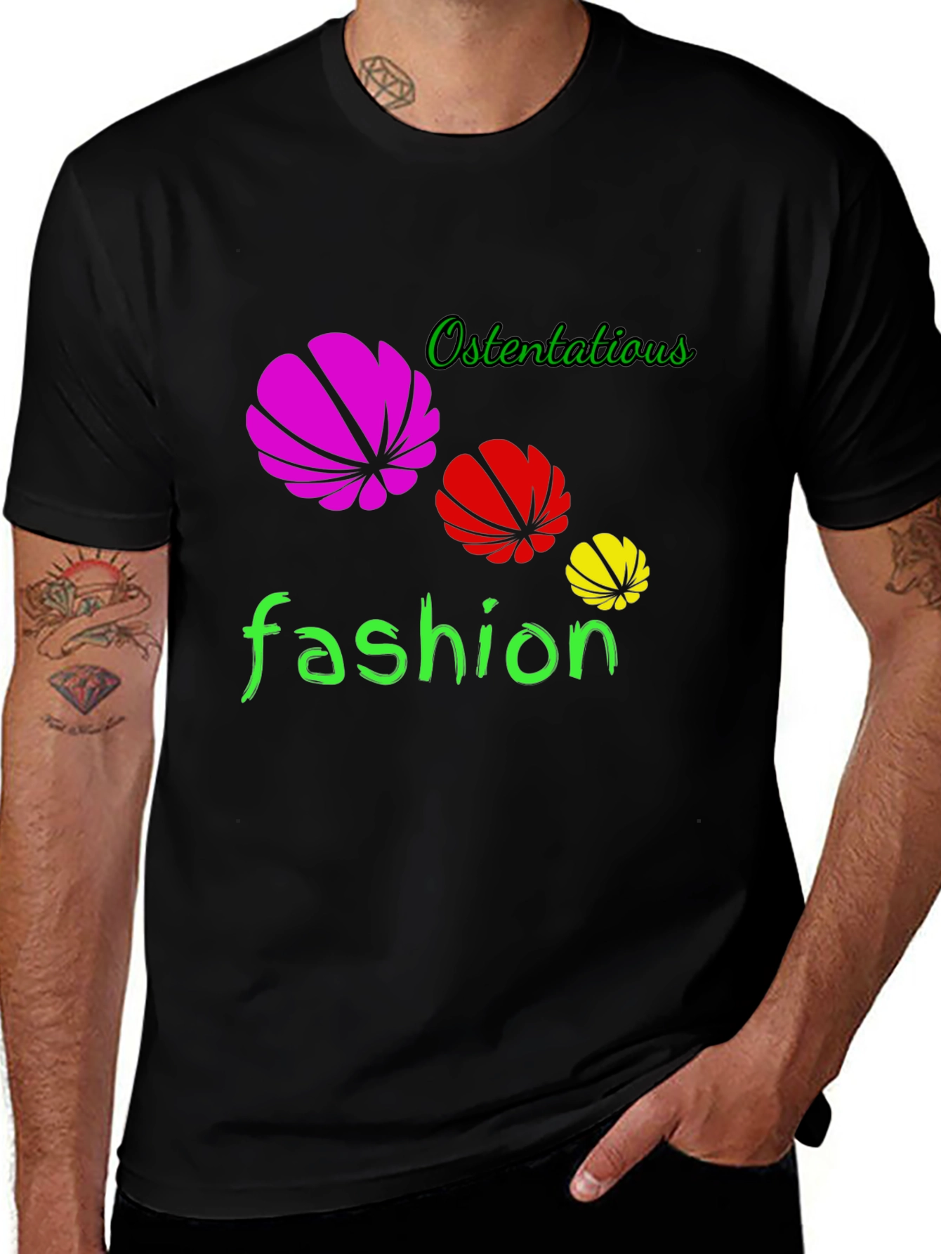 Variant 15 of Ostentatious Fashion Black T-Shirt