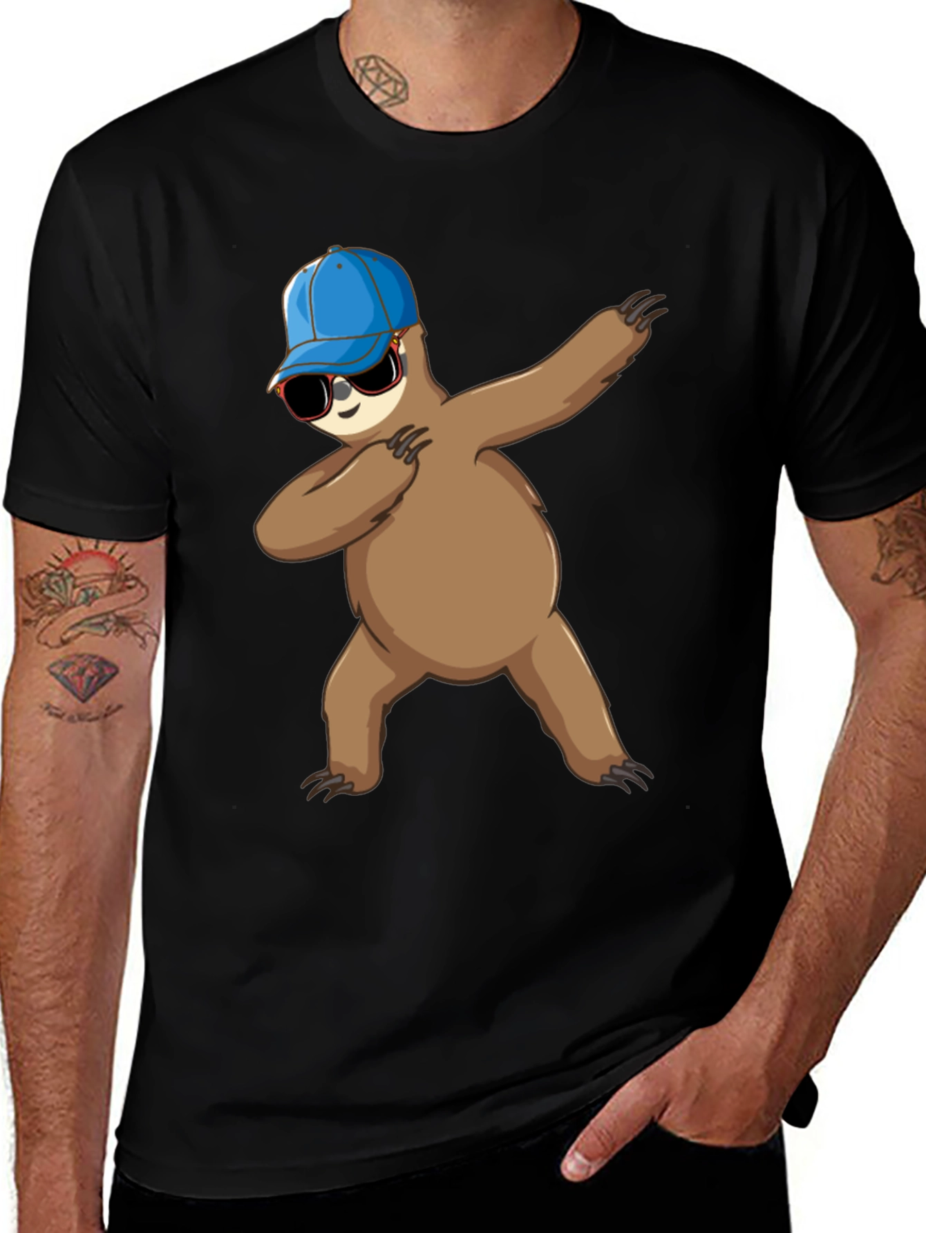 Variant 4 of Dabbing Sloth Graphic Tee