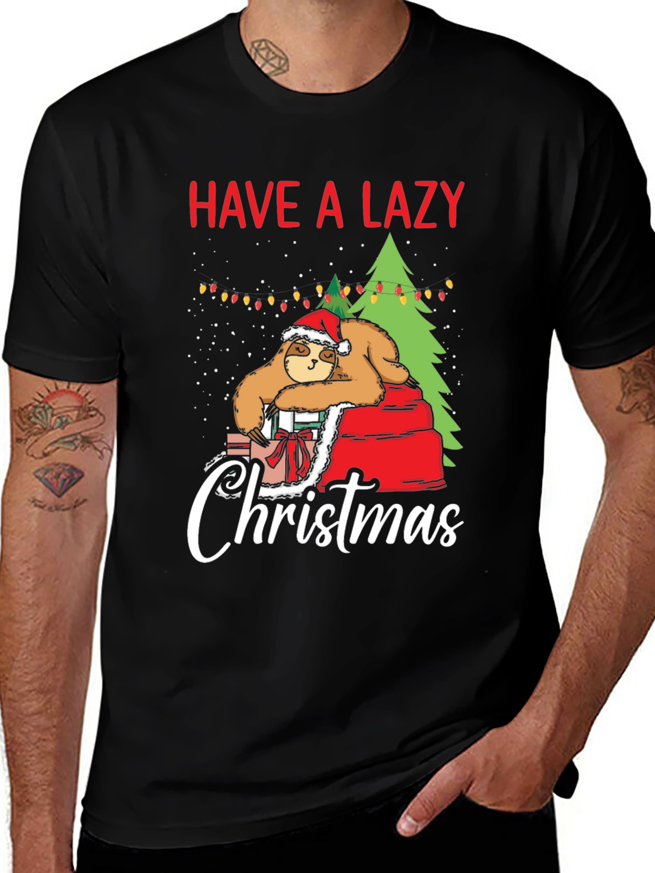 Have a Lazy Christmas Sloth Graphic T-Shirt