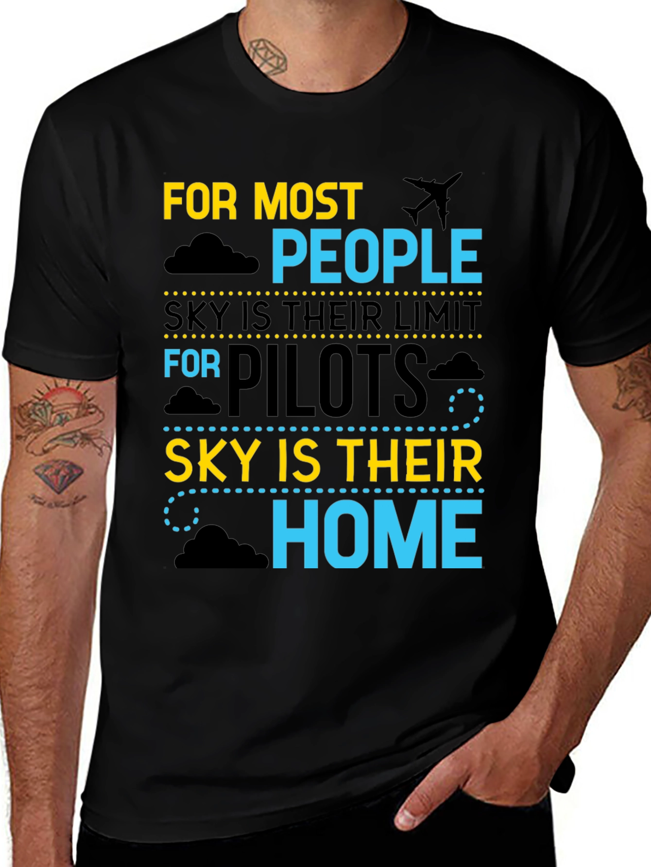 Variant 2 of Pilot Sky is Home T-Shirt Aviation Gift