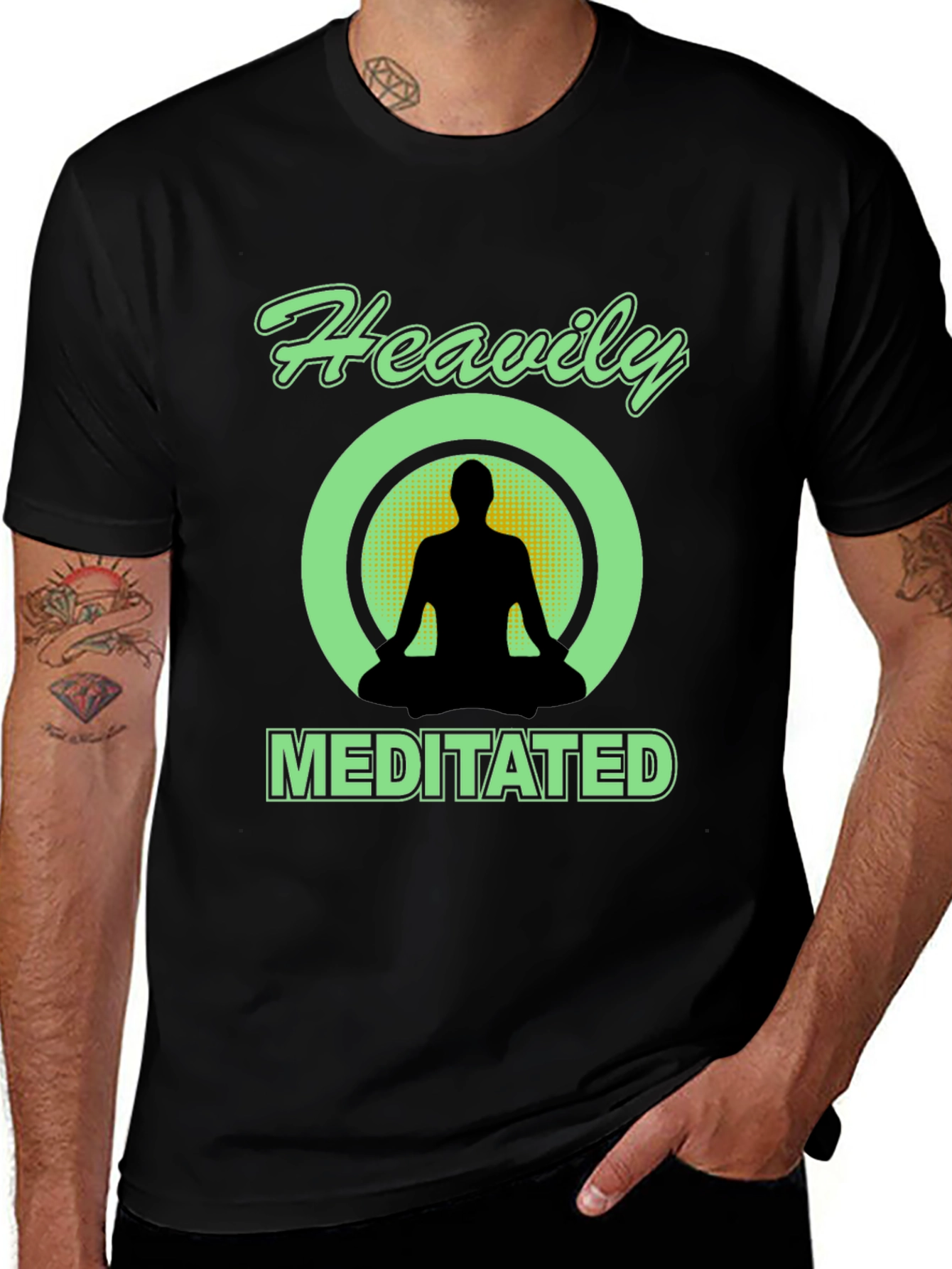 Variant 11 of Heavily Meditated Black T-Shirt