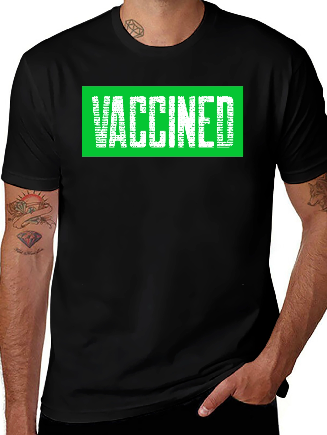 Variant 28 of Vaccinated Graphic Print T-Shirt