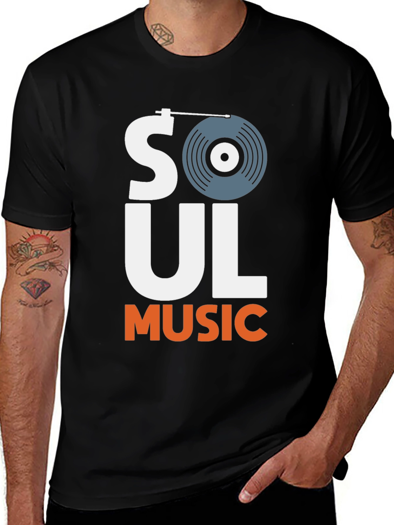 Soul Music Graphic T-Shirt - Record Design