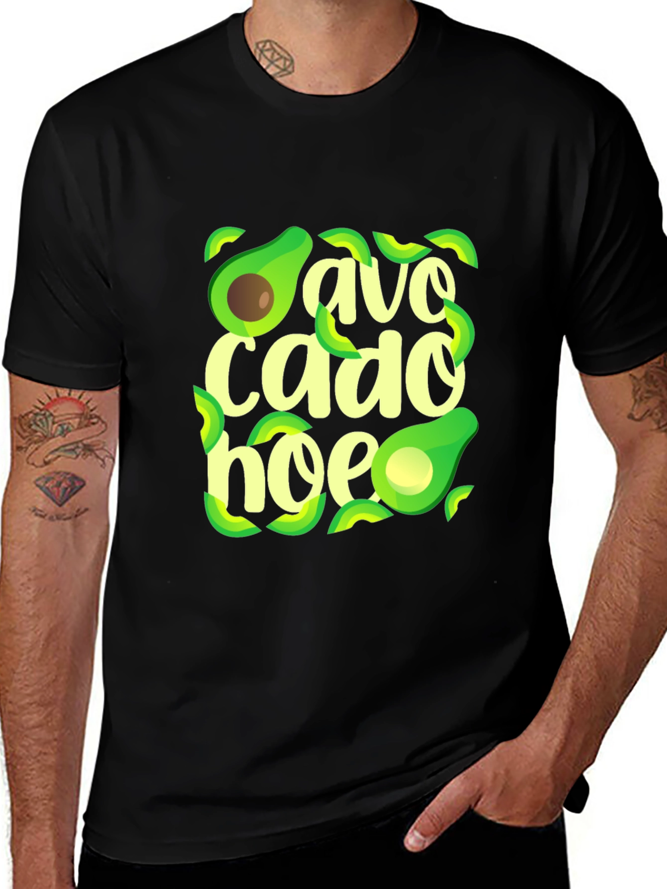 Variant 23 of Avocado Hoe T-Shirt - Trendy Graphic Tee