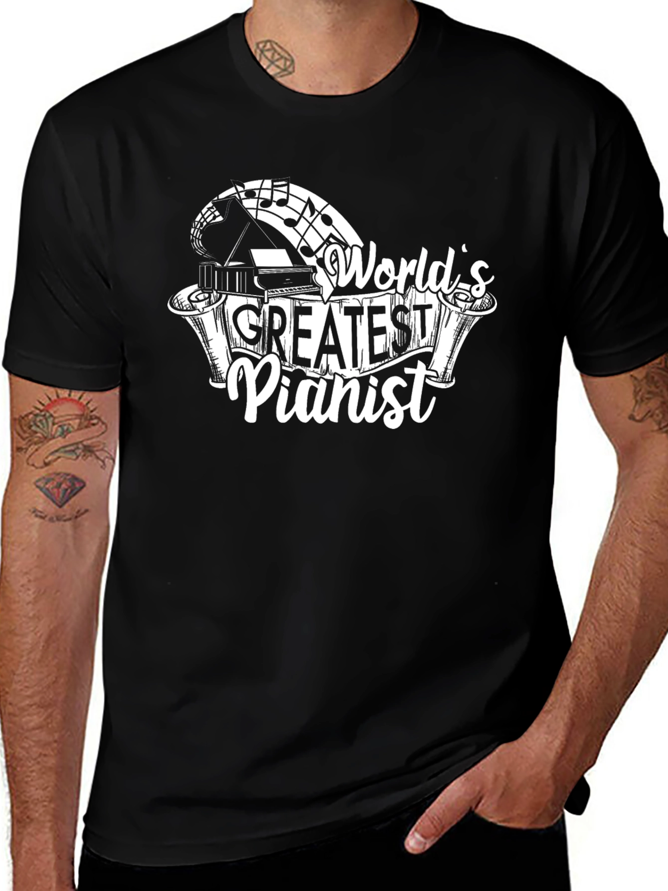 Variant 10 of World's Greatest Pianist Graphic T-Shirt