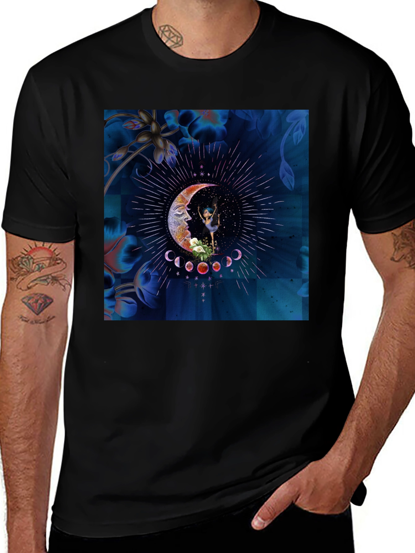 Variant 23 of Mystical Moon Dancer Black T-Shirt