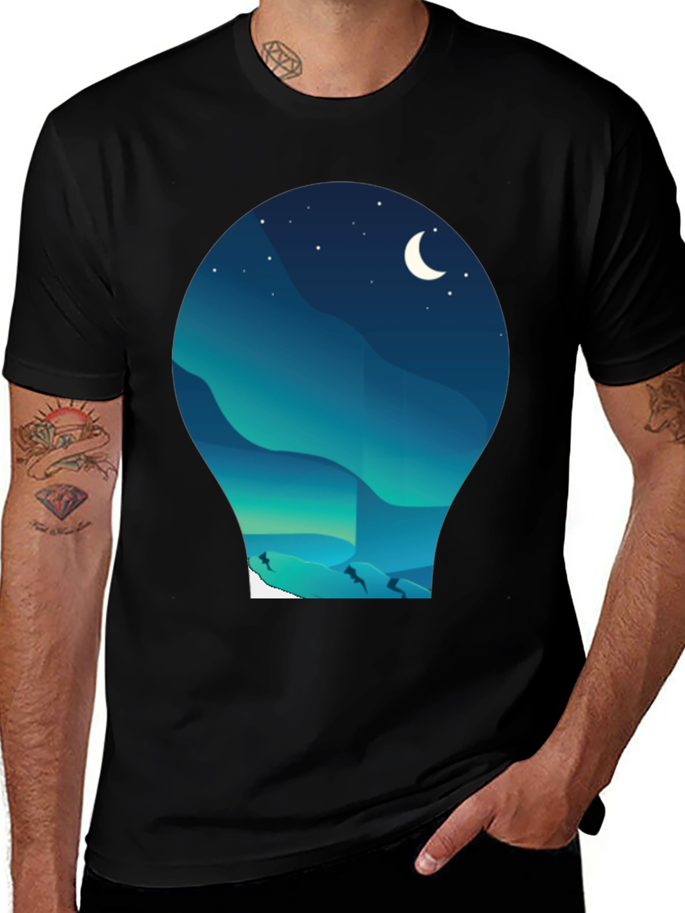 Variant 4 of Night Sky Graphic Tee - Stylish Comfort