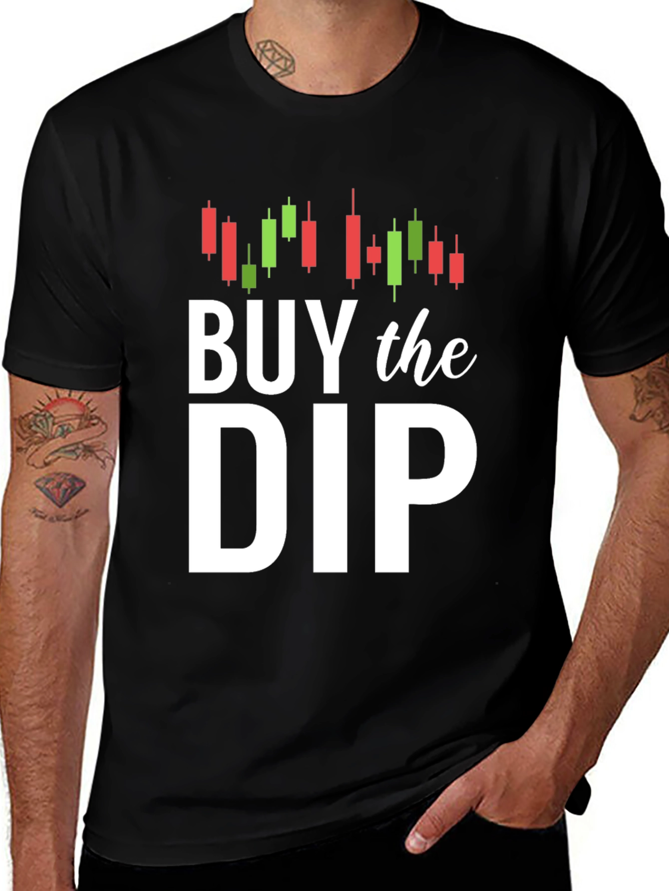 Variant 28 of Buy the Dip Graphic T-Shirt - Crypto Trading