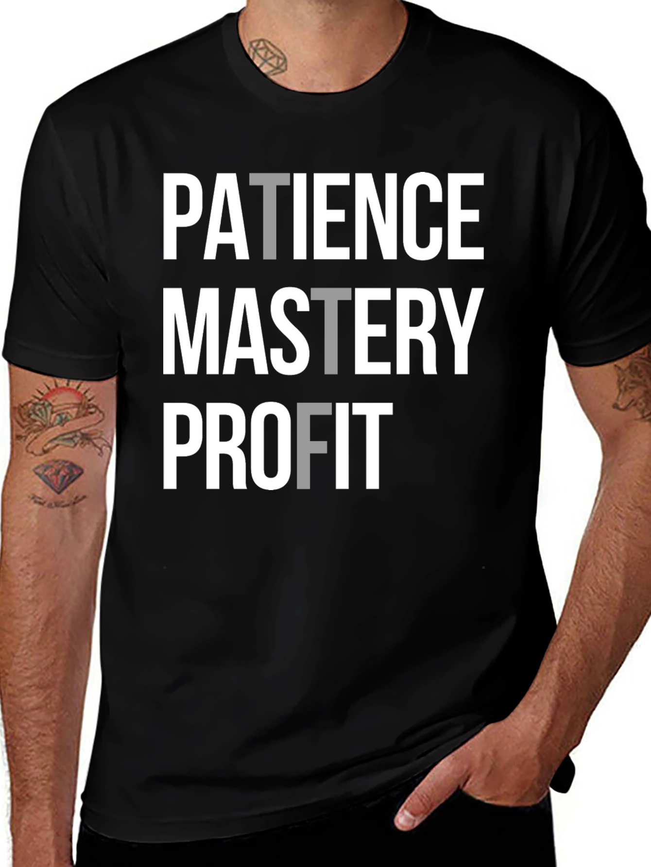 Variant 20 of Patience Mastery Profit Motivational T-Shirt