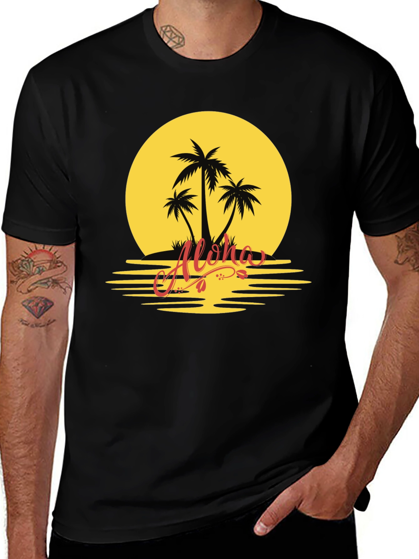 Variant 27 of Aloha Sunset Graphic Tee - Island Vibes