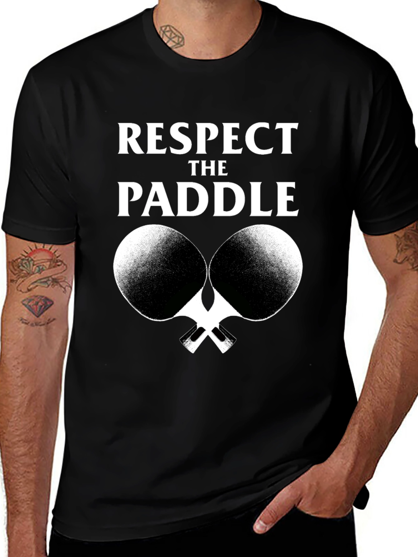 Respect The Paddle T-Shirt Ping Pong Graphic Tee