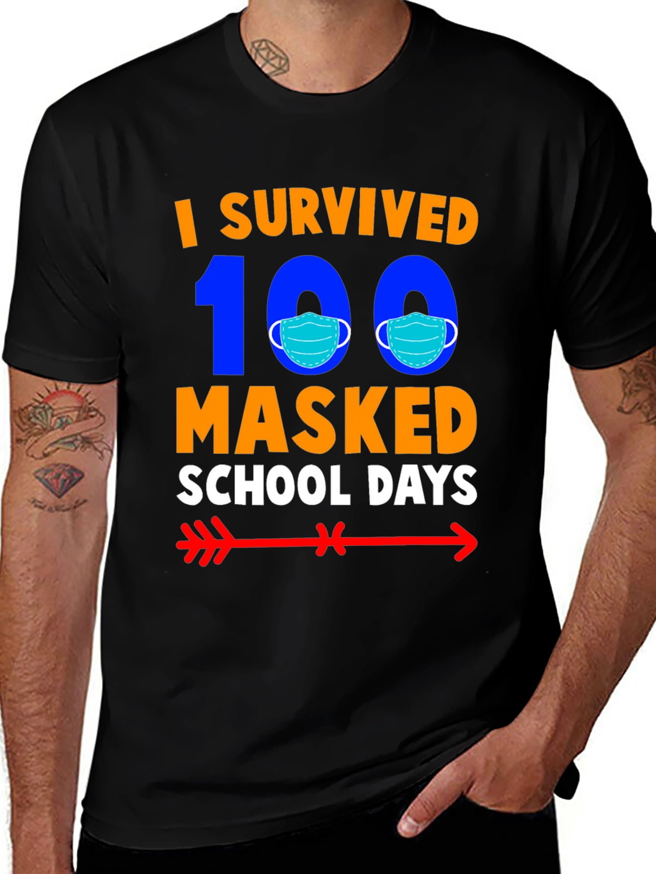 Variant 14 of I Survived 100 Masked School Days T-Shirt