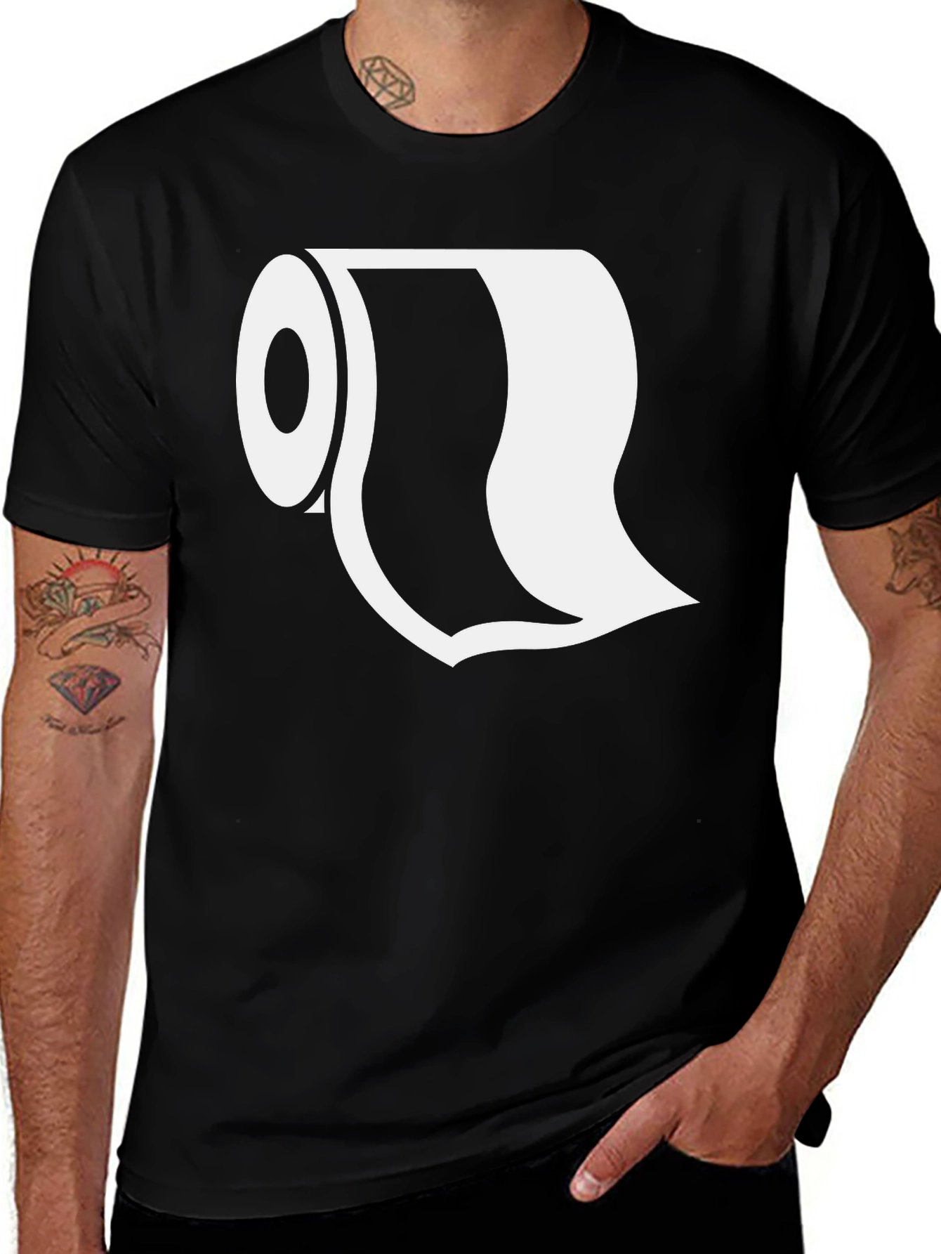 Variant 13 of Funny Toilet Paper Roll Graphic T-Shirt - Novelty Tee
