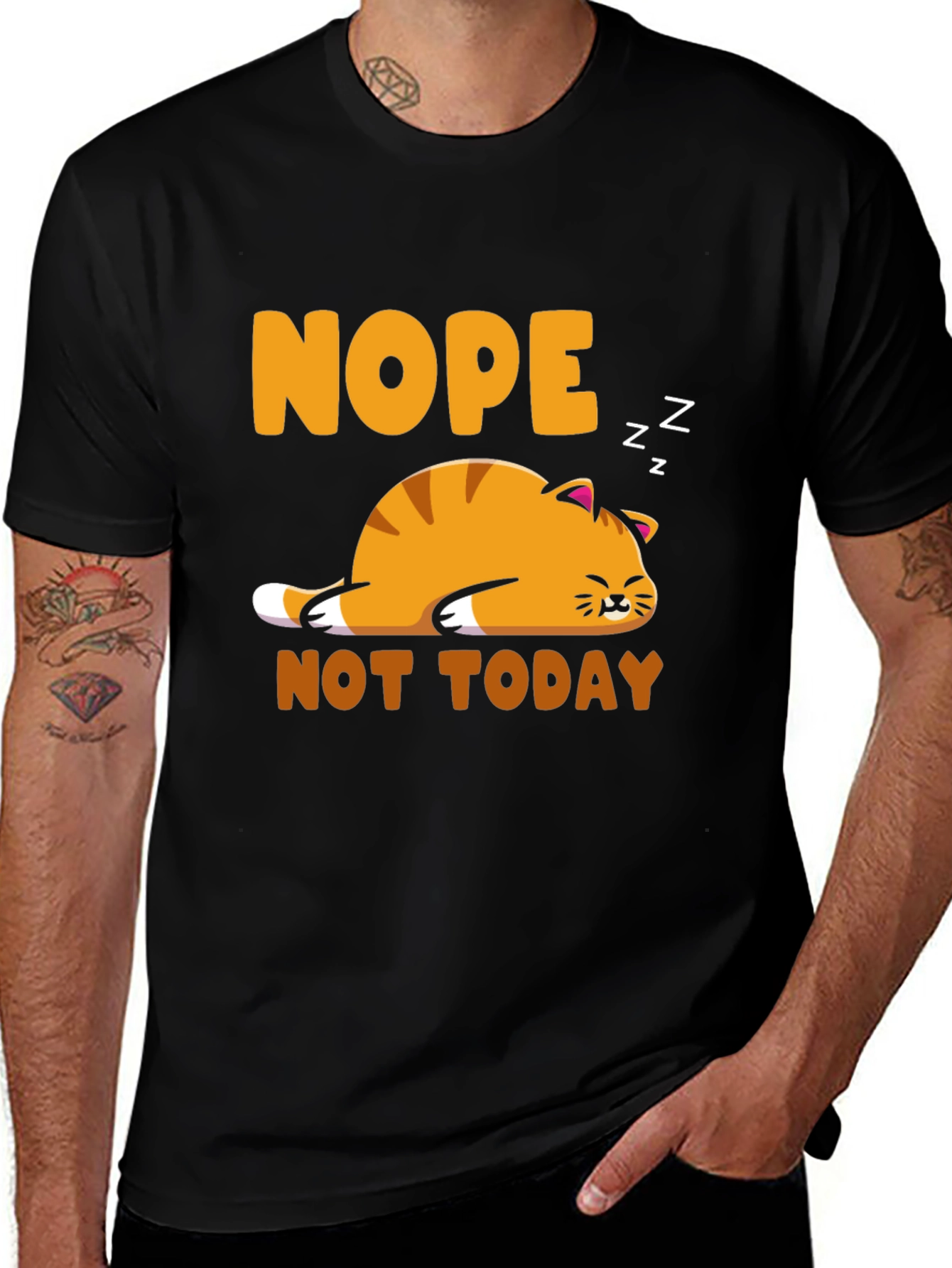 Variant 29 of Nope Not Today Cat Graphic Tee