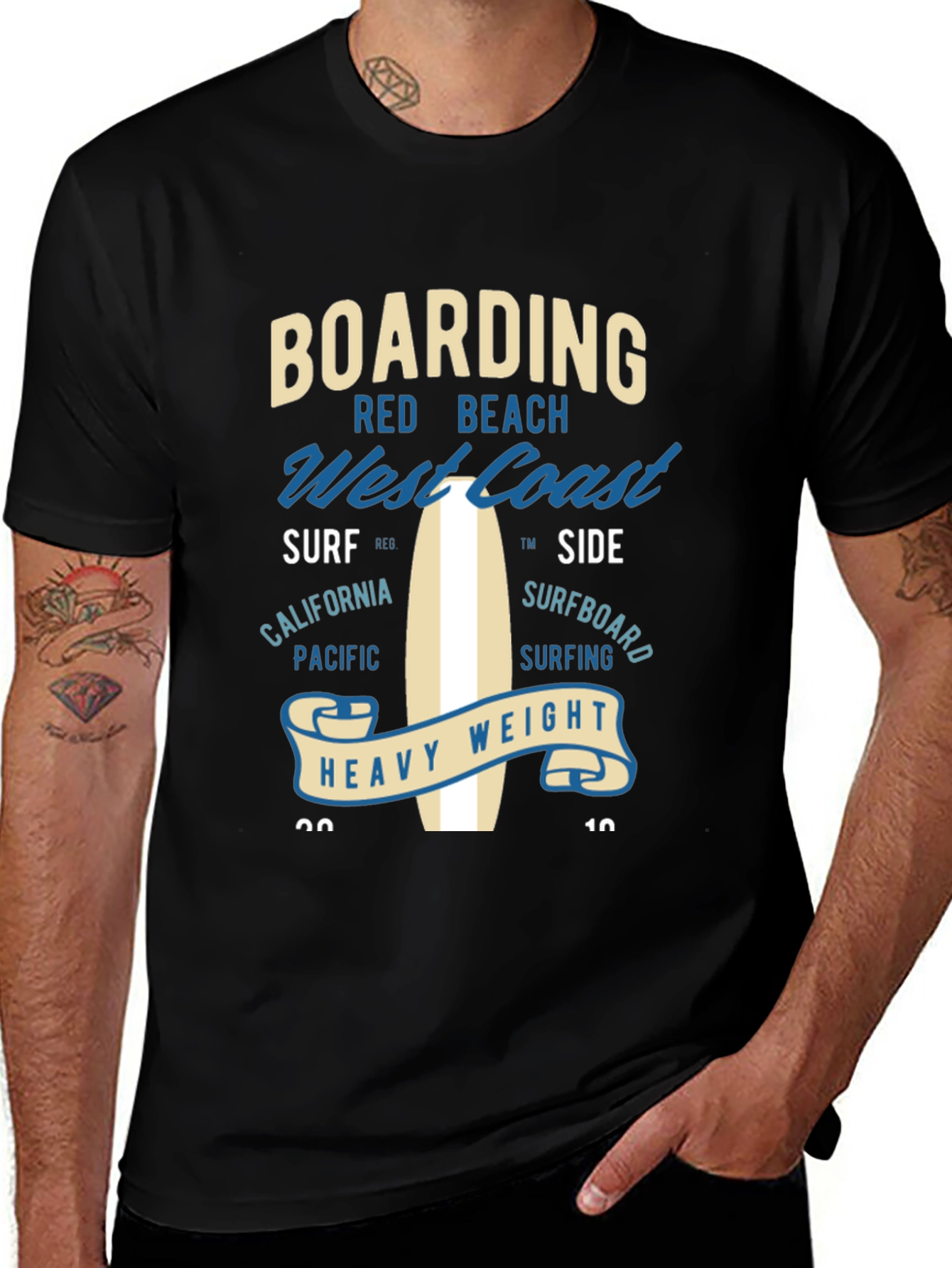 Variant 5 of Boarding West Coast Graphic T-Shirt