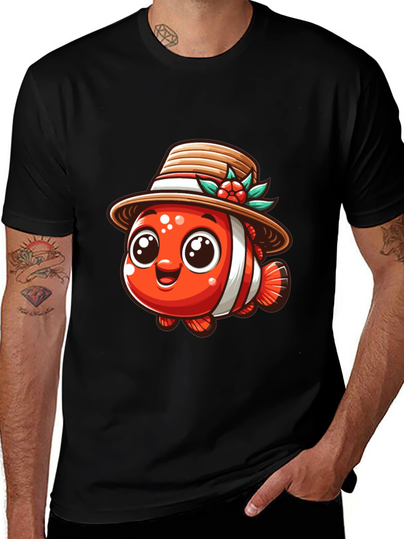 Variant 18 of Clownfish in Hat Graphic Tee