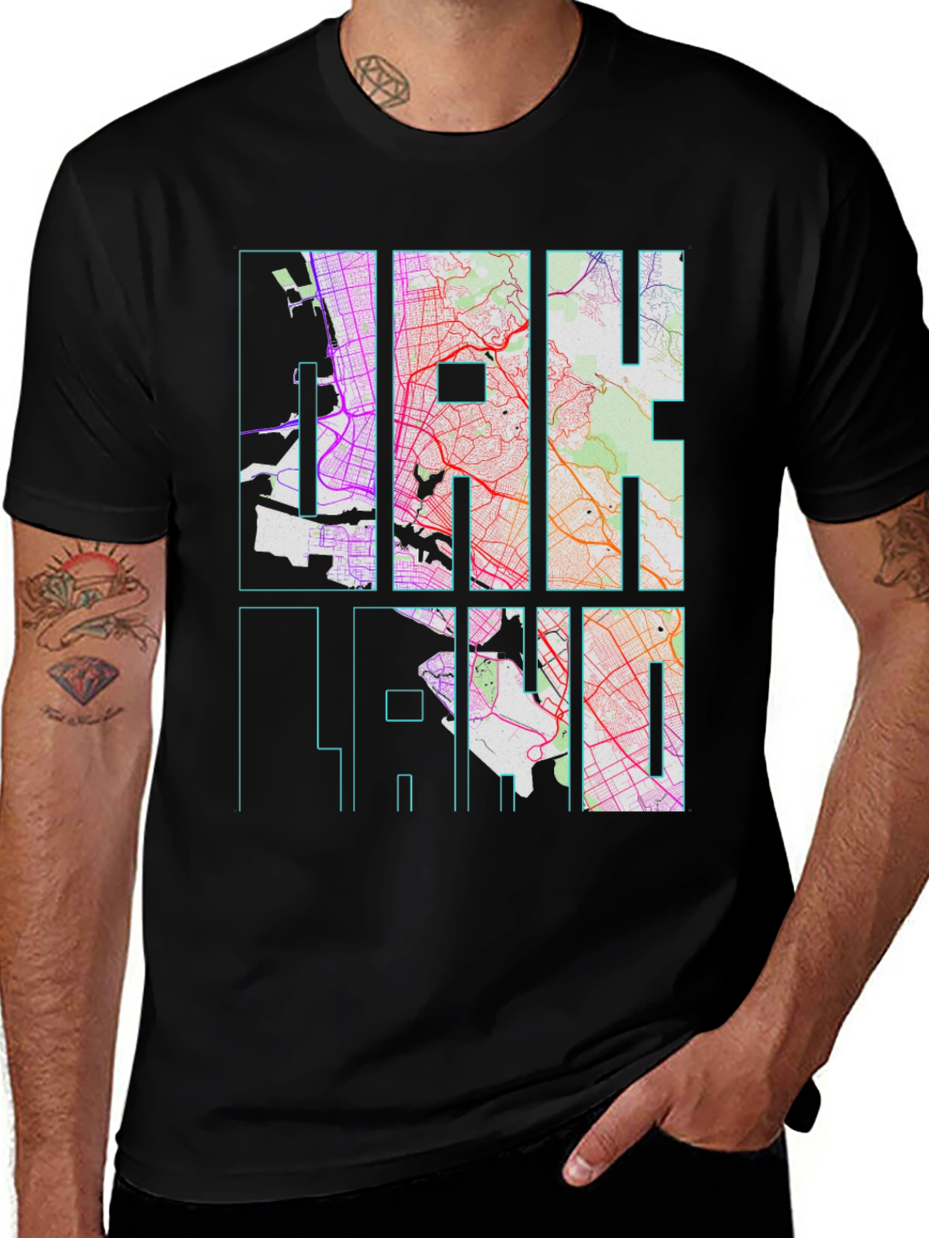 Oakland Map T-Shirt - City Pride Tee