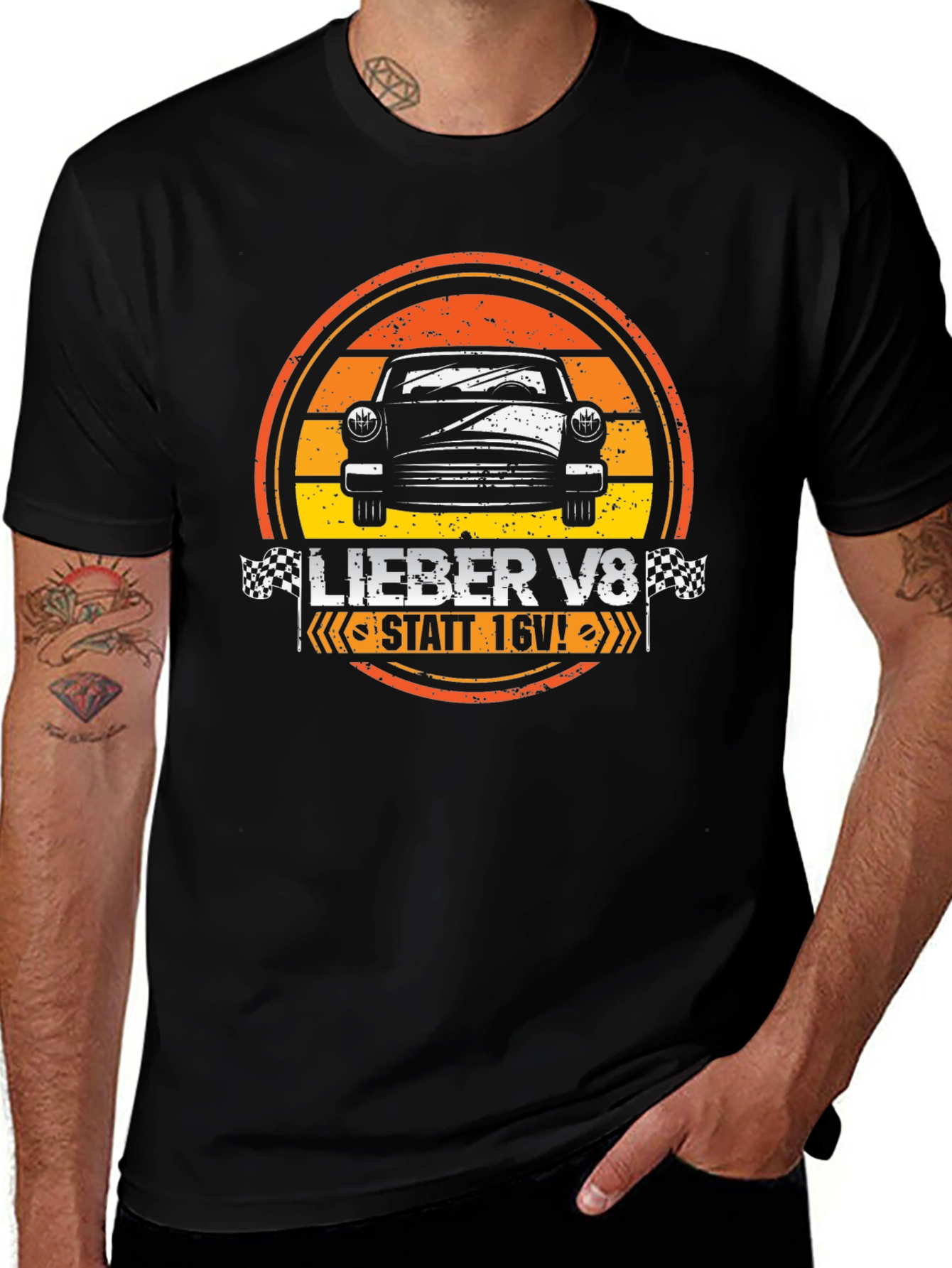 Variant 5 of Lieber V8 Statt 16V T-Shirt Classic Car