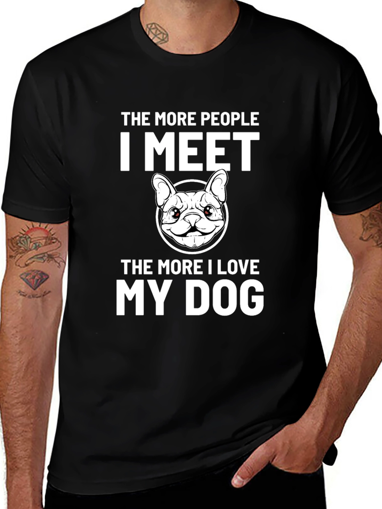 Variant 7 of Dog Lover Graphic Tee: The More People I Meet