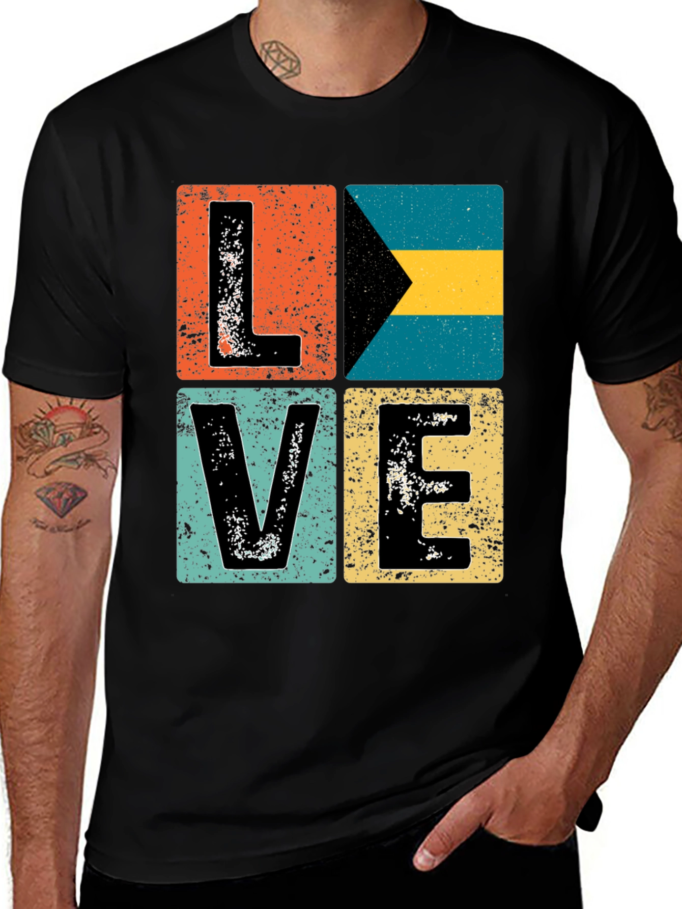 Variant 10 of Bahamas LOVE Graphic Tee - Distressed Print