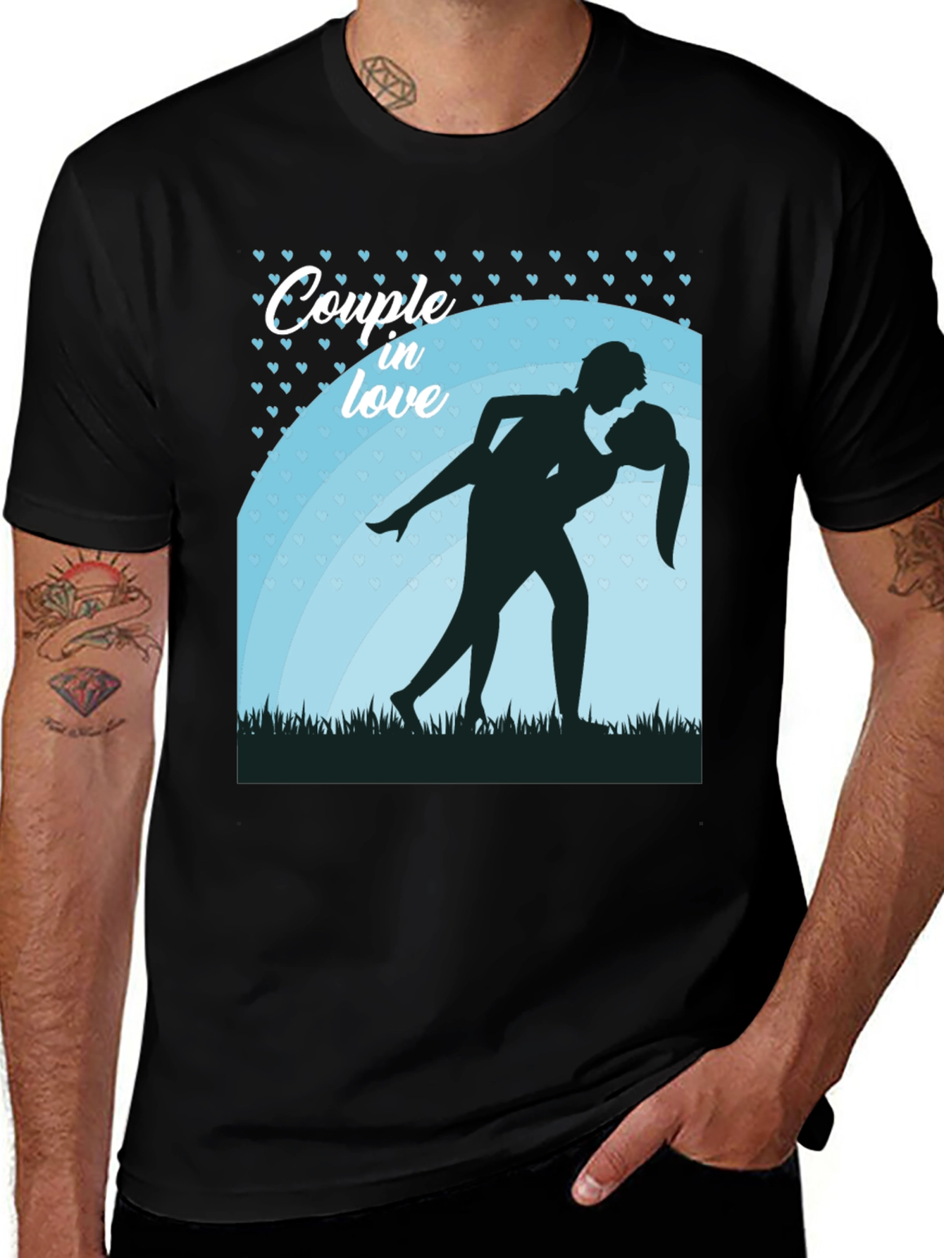 Variant 18 of Romantic Couple in Love Graphic T-Shirt
