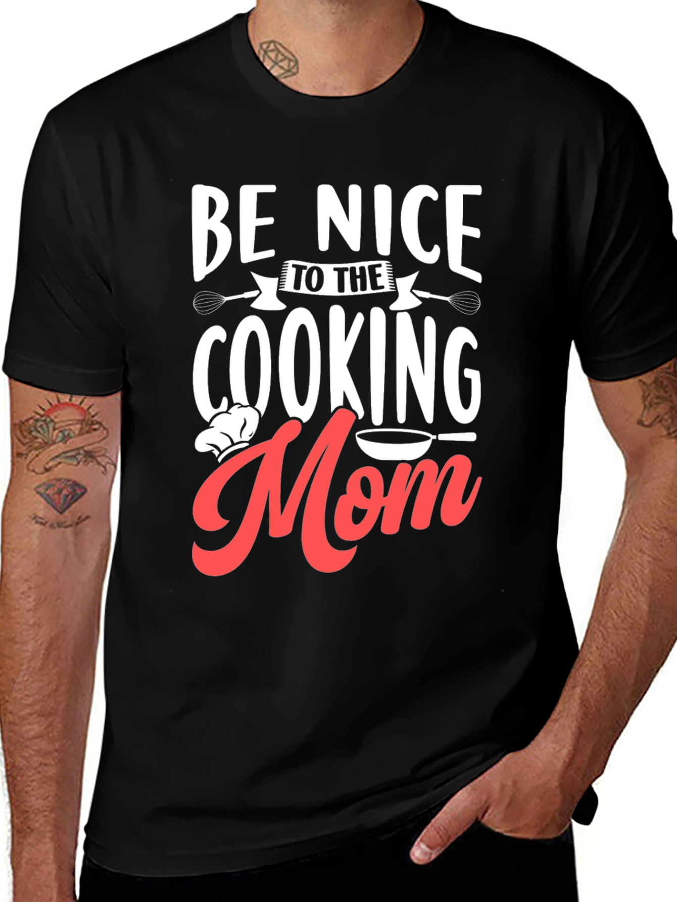 Variant 2 of Be Nice to the Cooking Mom T-Shirt - Novelty Tee