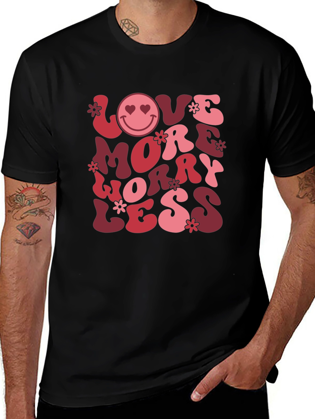 Variant 6 of Love More Worry Less Graphic Tee