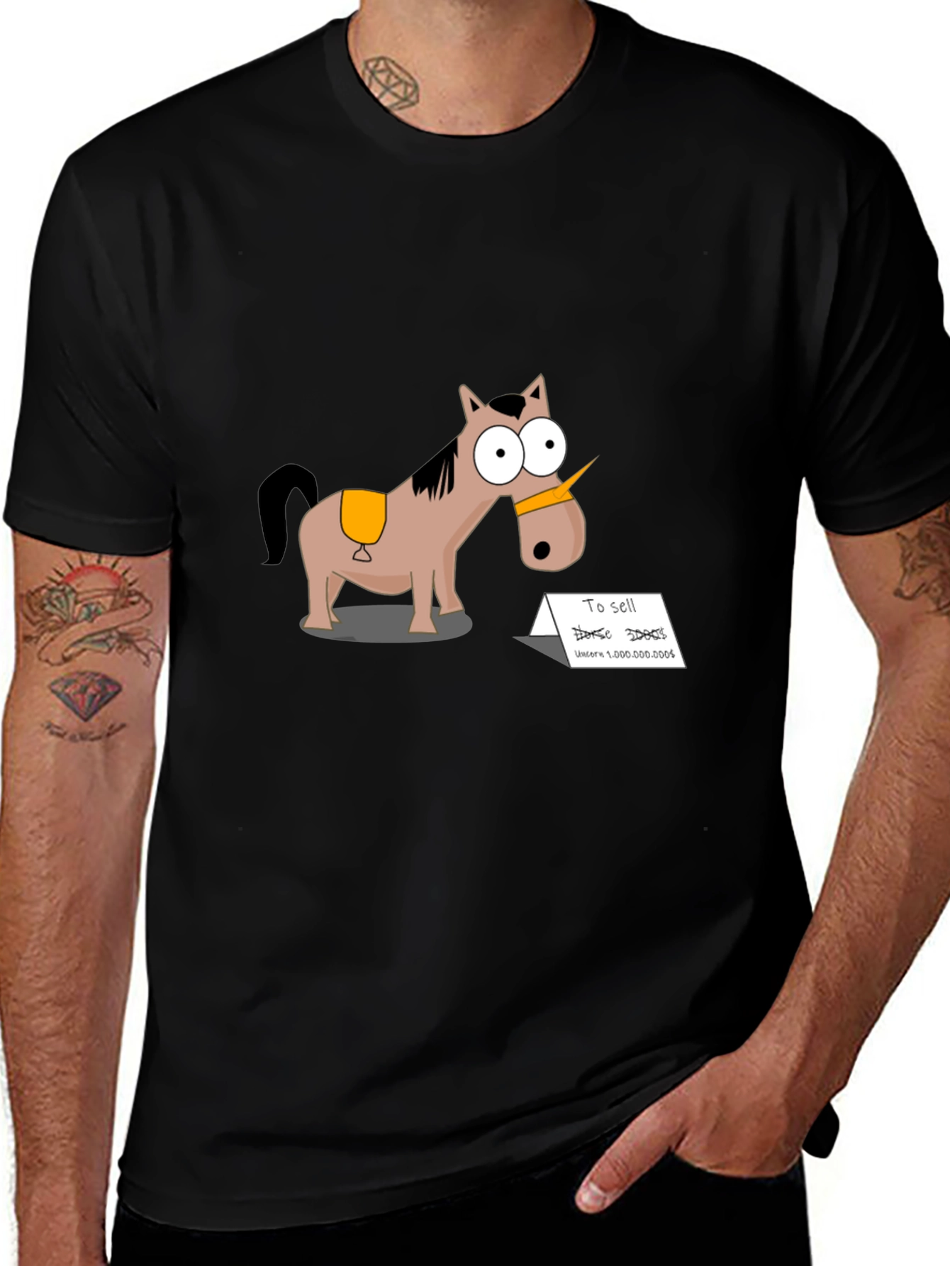 Variant 21 of Funny Unicorn Horse Cartoon T-Shirt