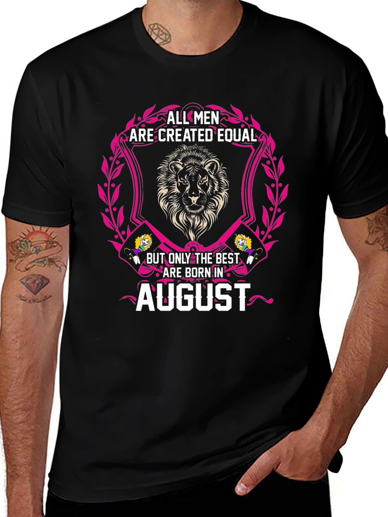 August Men's T-Shirt - Lion Design