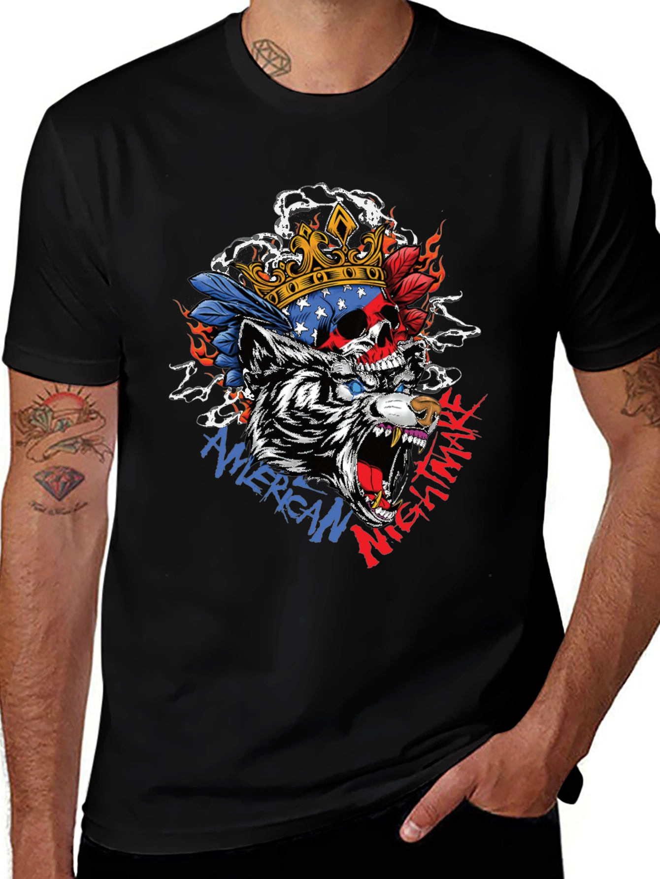 Variant 30 of American Nightmare Wolf Graphic T-Shirt