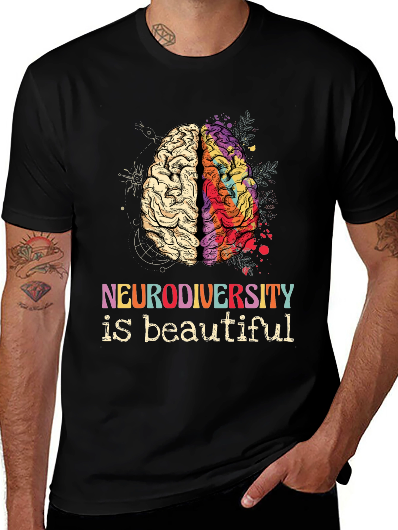 Variant 8 of Neurodiversity is Beautiful Graphic T-Shirt