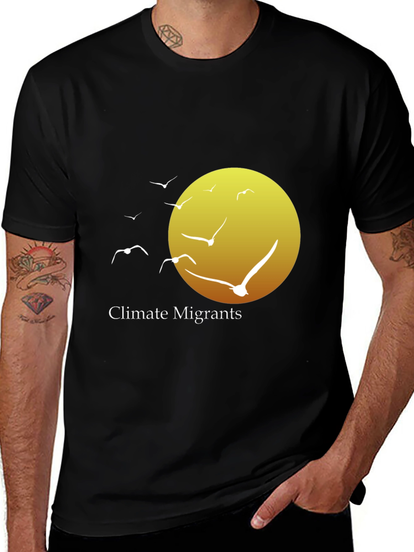 Climate Migrants T-Shirt - Black Graphic Tee