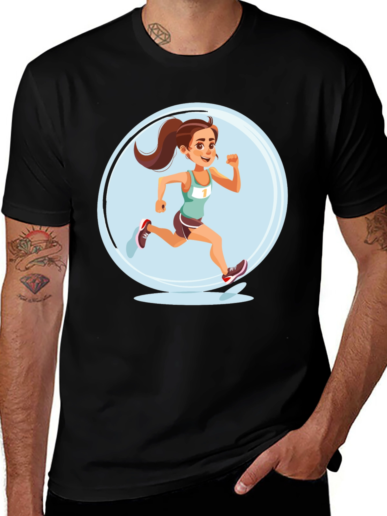 Variant 22 of Running Girl Graphic Tee