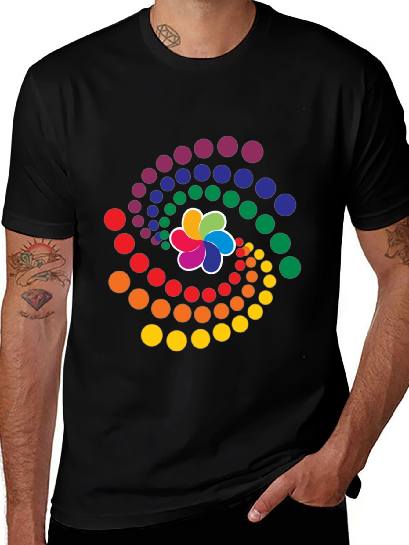 Variant 30 of Rainbow Swirl Graphic Tee