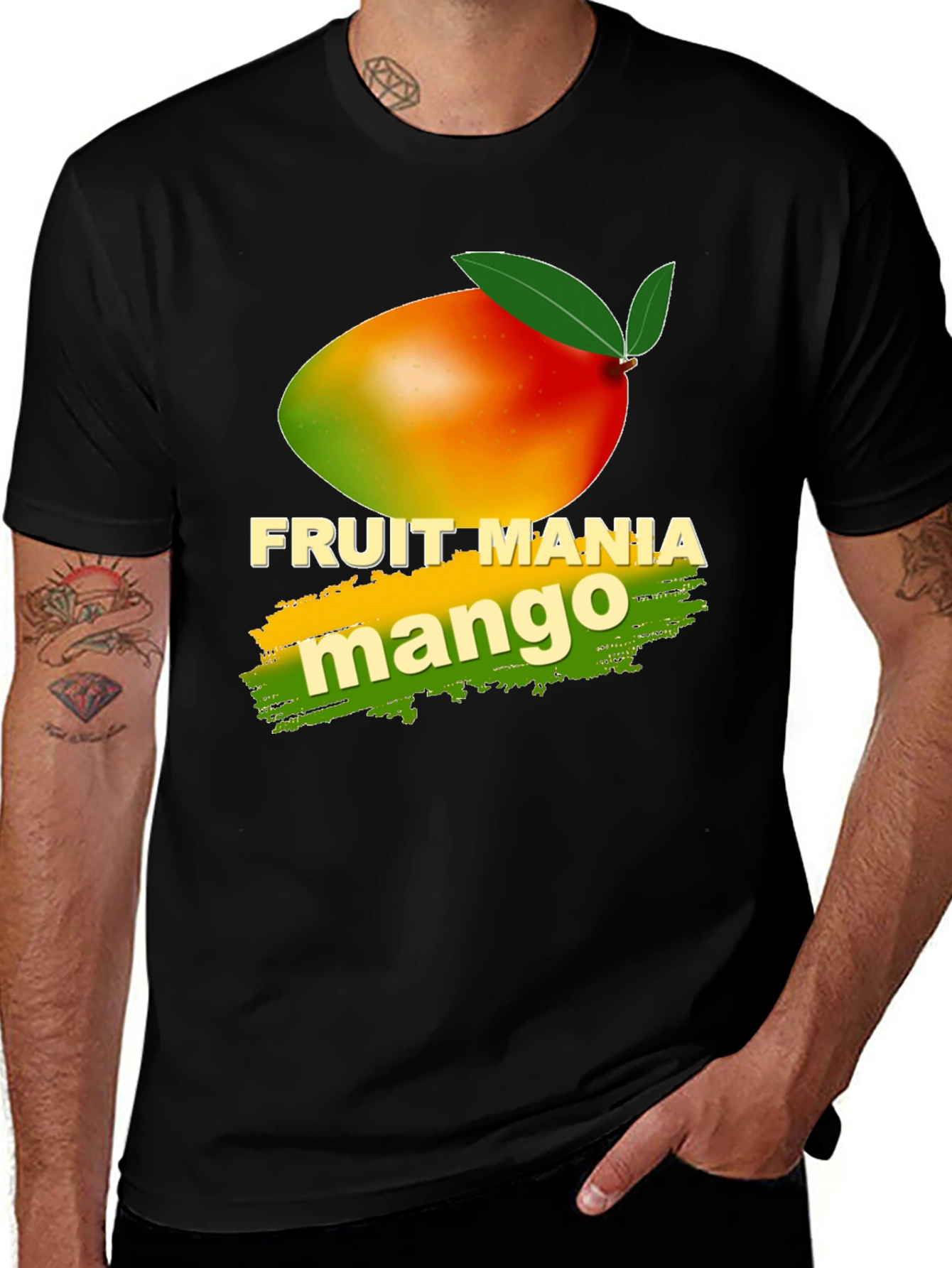 Variant 24 of Fruit Mania Mango Graphic T-Shirt - Black
