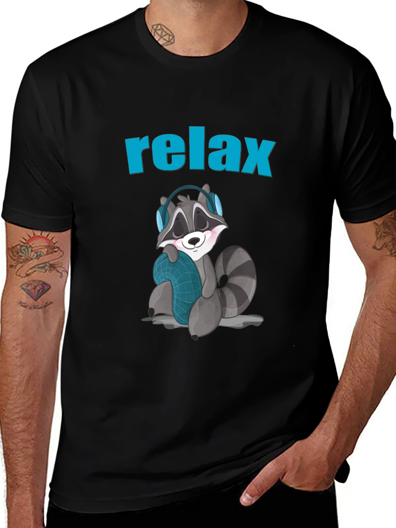 Variant 13 of Relaxing Raccoon Graphic Tee