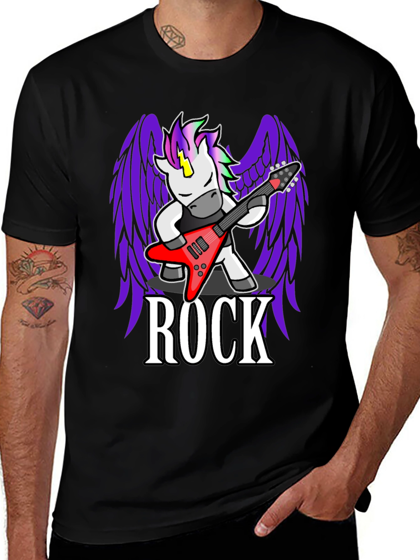 Variant 2 of Unicorn Rock Band T-Shirt