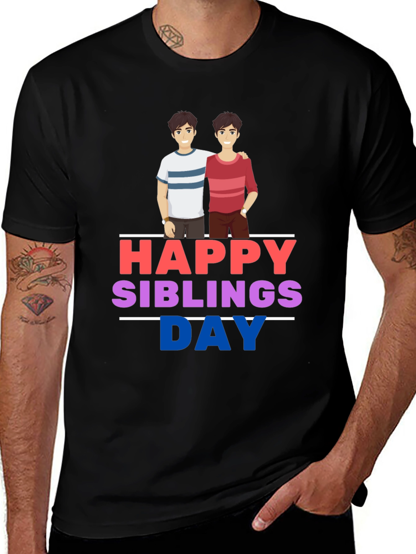 Variant 17 of Happy Siblings Day Graphic T-Shirt