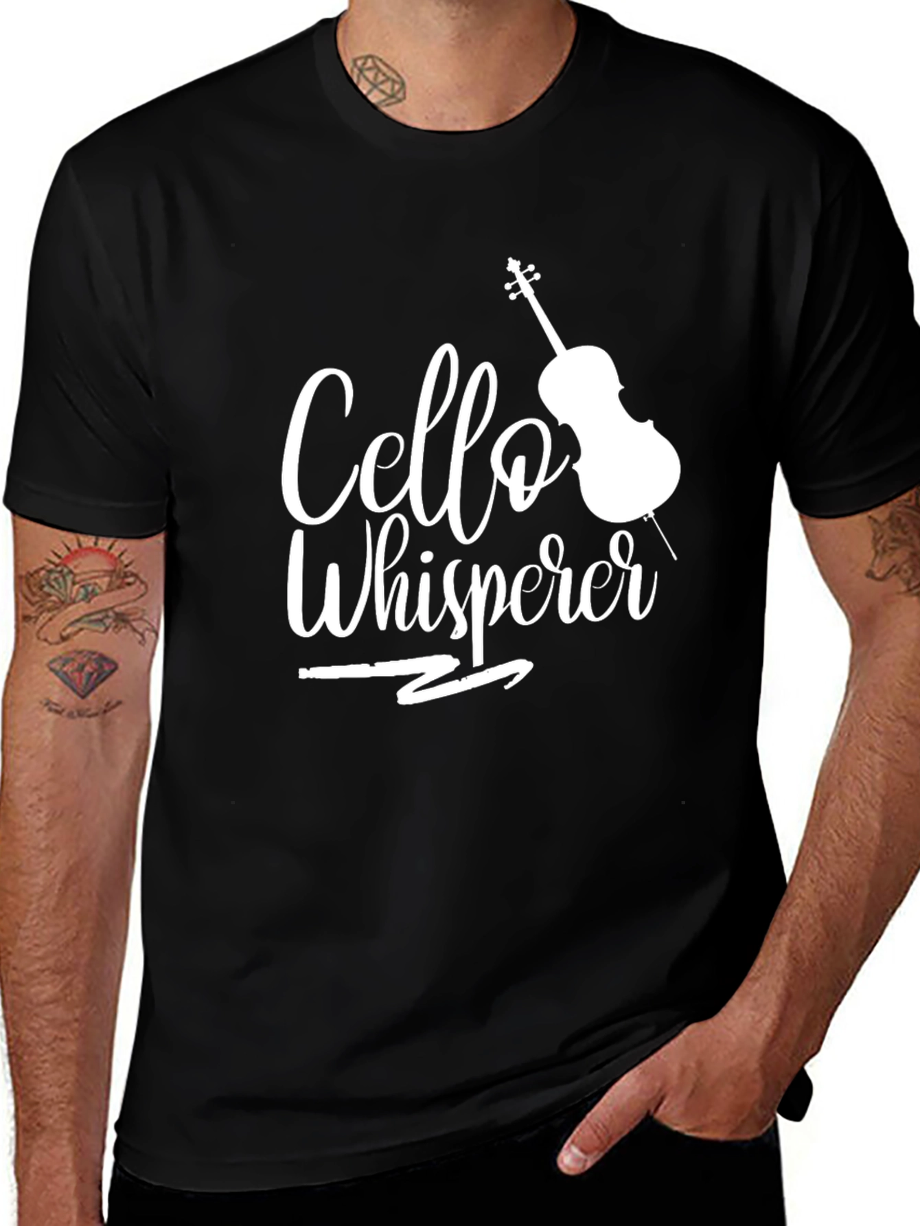 Variant 18 of Cello Whisperer Graphic T-Shirt for Music Lovers