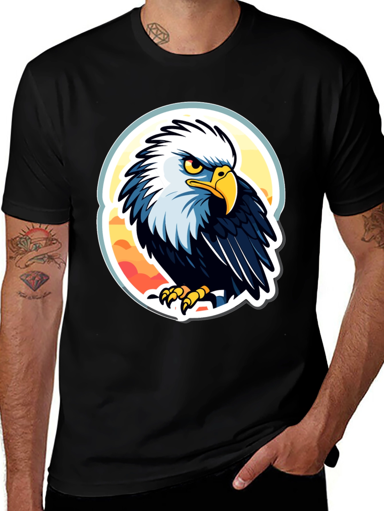 Variant 11 of Bald Eagle Graphic T-Shirt - Patriotic Design