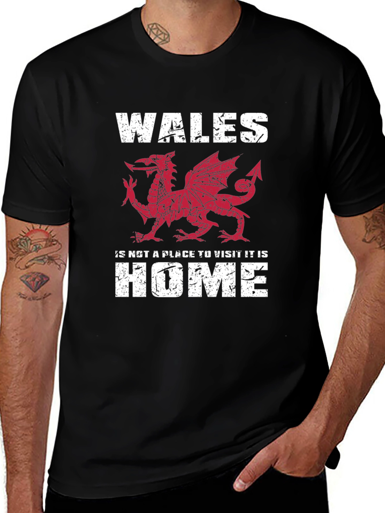 Wales Dragon Graphic T-Shirt - Welsh Pride Tee