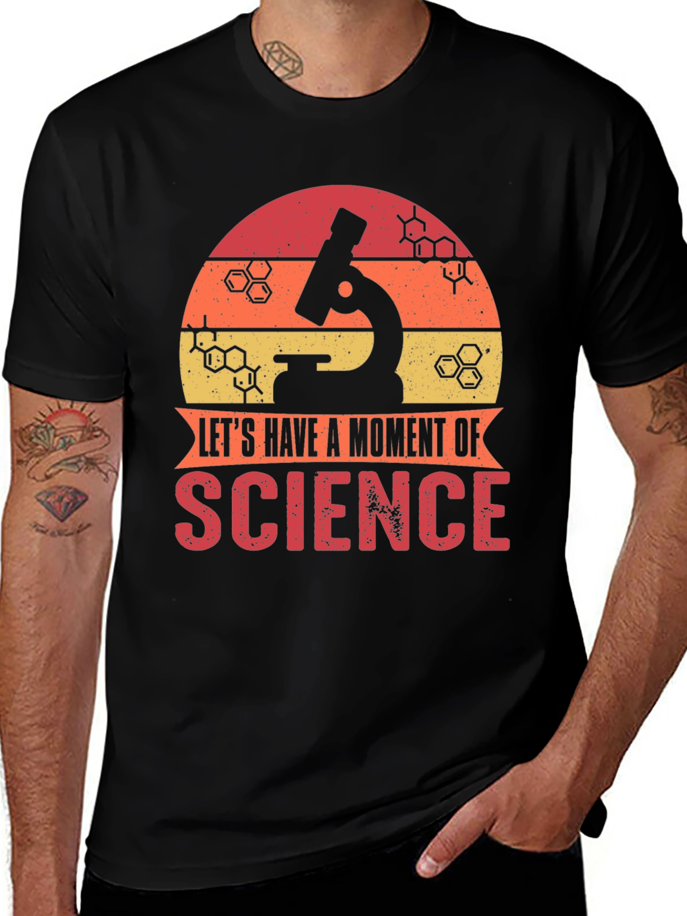 Science Moment T-Shirt - Retro Microscope Design