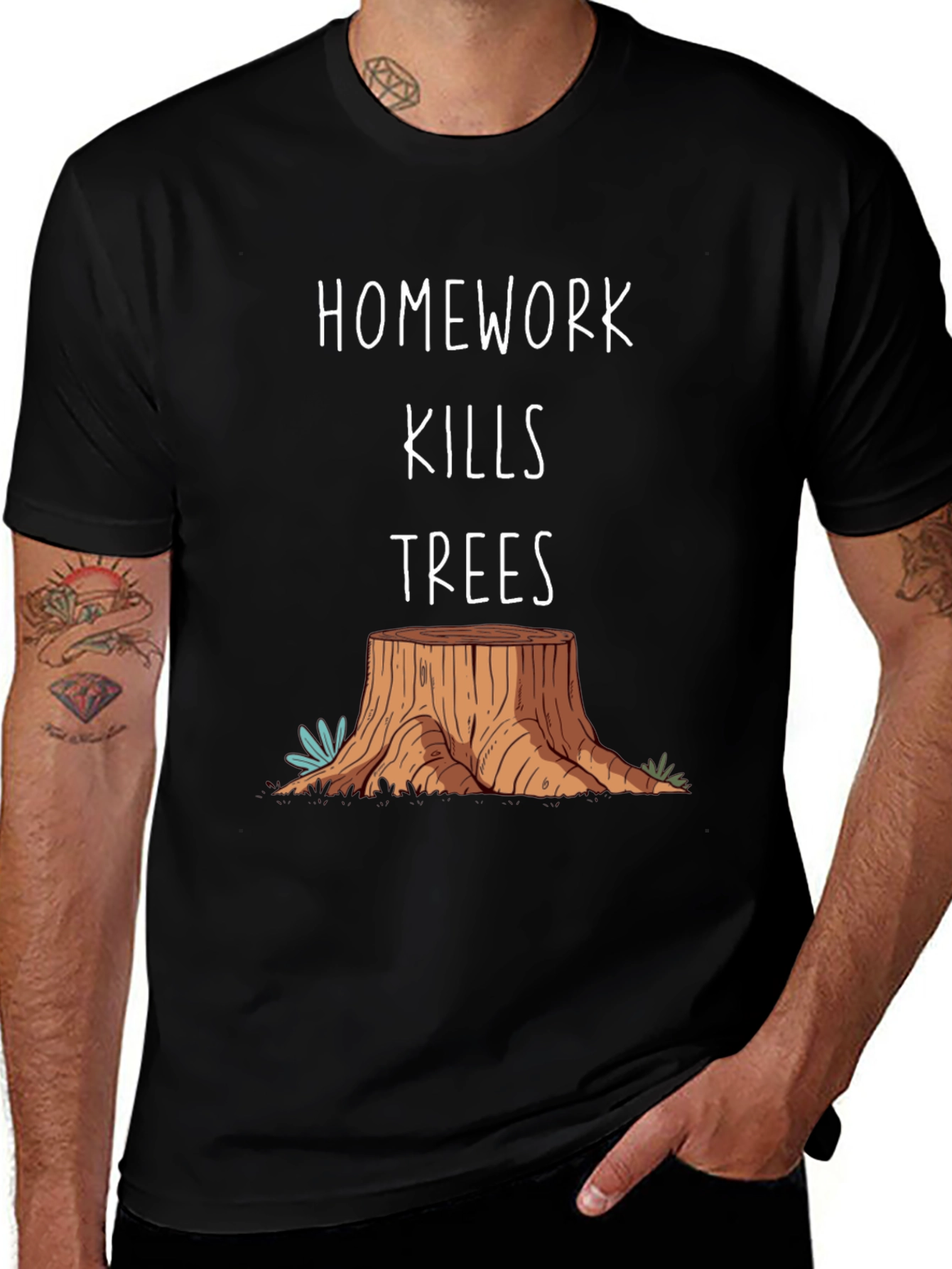 Variant 21 of Homework Kills Trees Graphic Tee