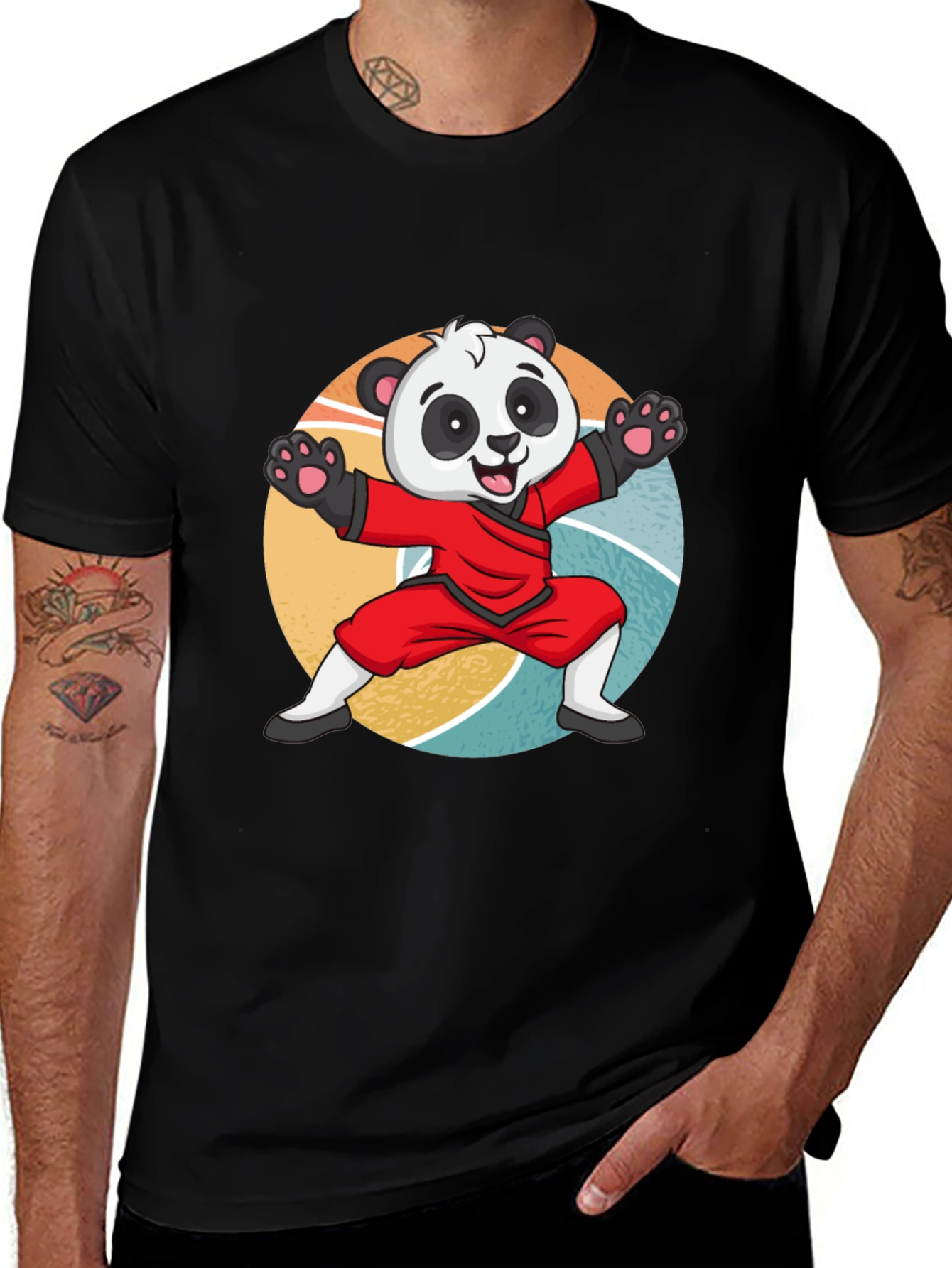 Variant 14 of Martial Arts Panda T-Shirt: Cute Kung Fu Bear Tee