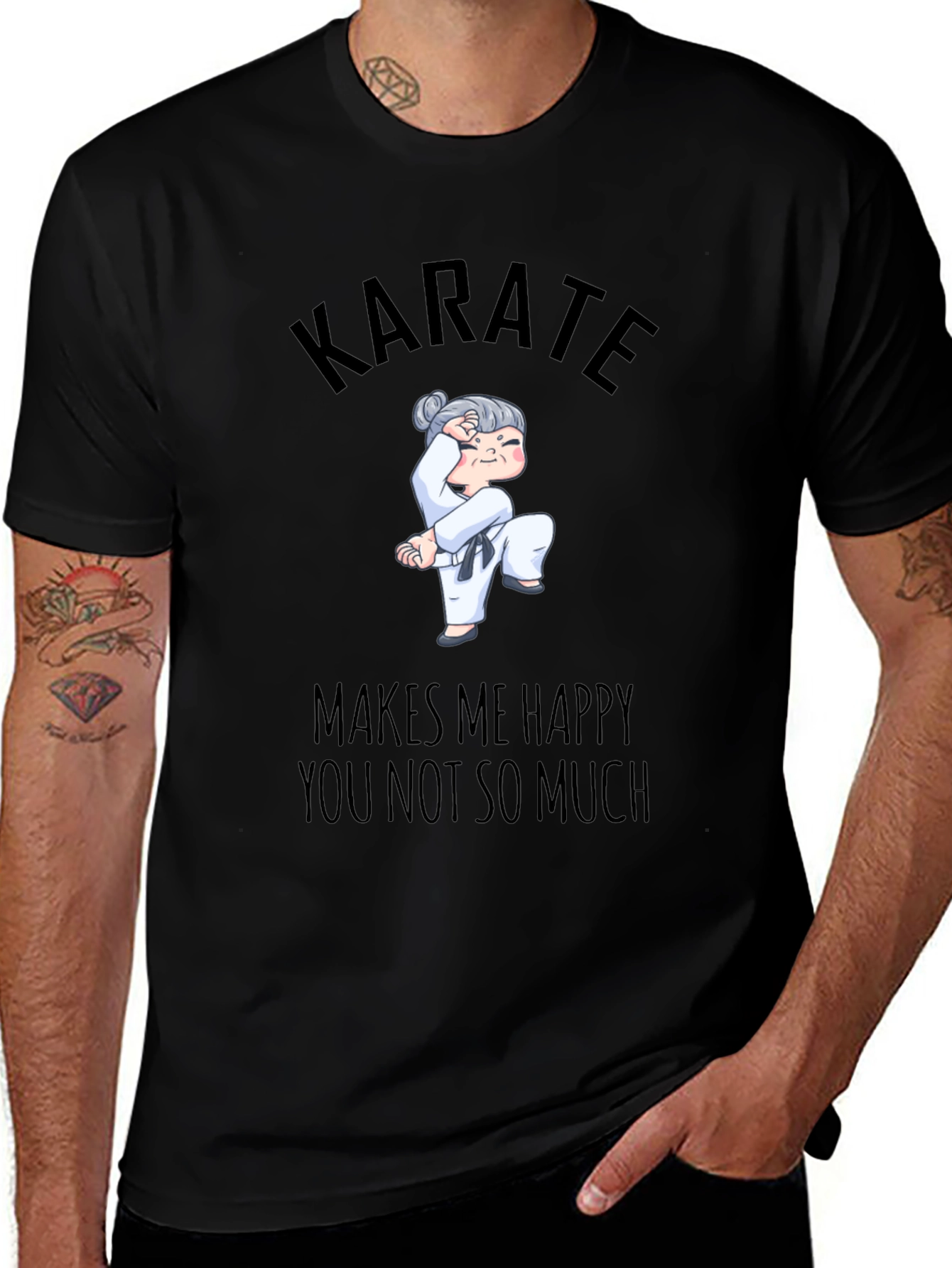 Variant 8 of Karate Makes Me Happy T-Shirt