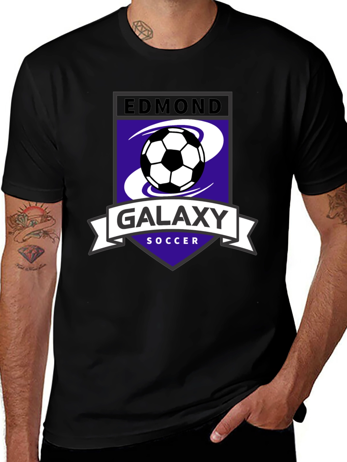 Variant 11 of Edmond Galaxy Soccer Graphic T-Shirt